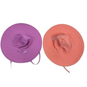 RuffleButts Lot of 2 Baby Girls UPF 50- Sun Hat ‎ Protective Size 0-12M 535